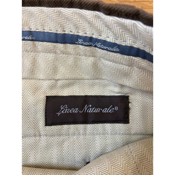 Linea Naturale Men's 44 Corduroy Pants Brown Cotton Blend Trousers Work *FLAWS* - Picture 3 of 13